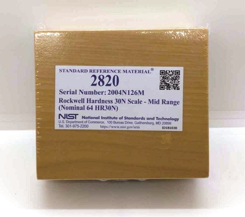 SRM 2820  洛氏硬度30N刻度-中檔范圍標準品(公稱64 HR30N)